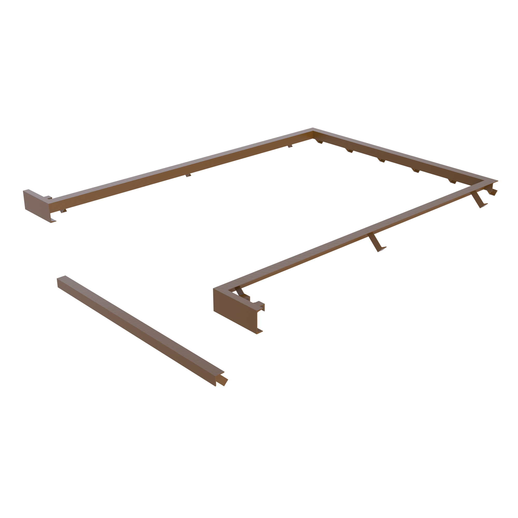 Vestil Optional Dockleveler Curb Angle Set - 6ft. x 10ft., Brown, Model# CAS-610